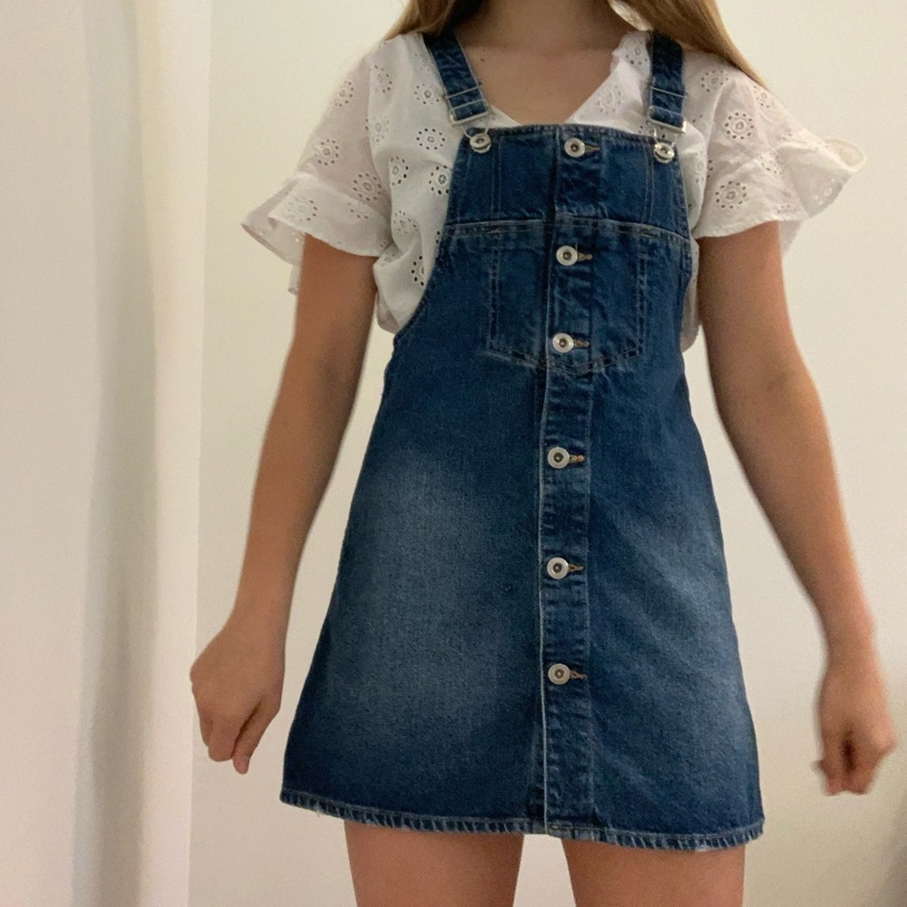 Zara Denim Overall Dress